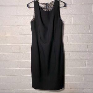 Maggy London Professional Sleek Black Sleeveless Tank  Dress Lined Calf Length